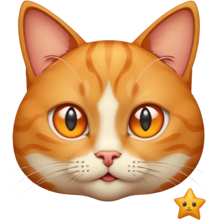گربه ی چشم ستاره ای و ایموجی طور emoji