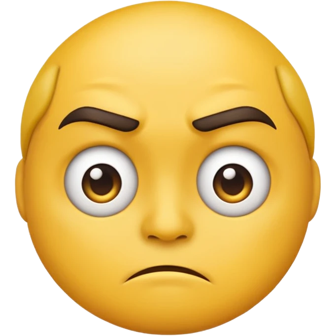 Traditional emoji with annoyed sides emoji