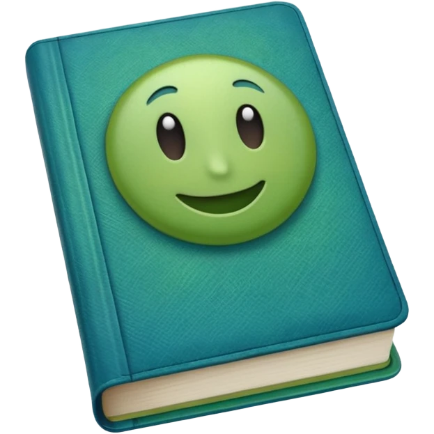 green and blue book emoji