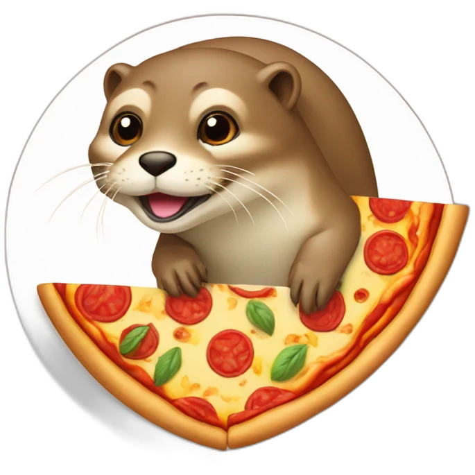 Loutre sur une pizza emoji