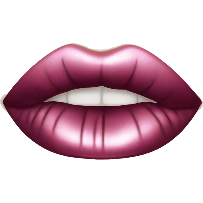 Big lips with shimmering lip gloss  emoji
