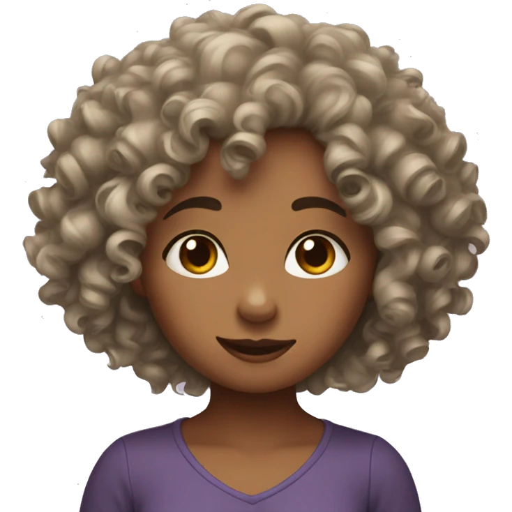 Curly hair girl emoji