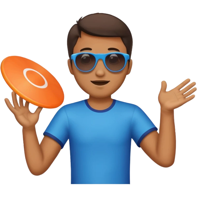 man throwing a frisbee emoji