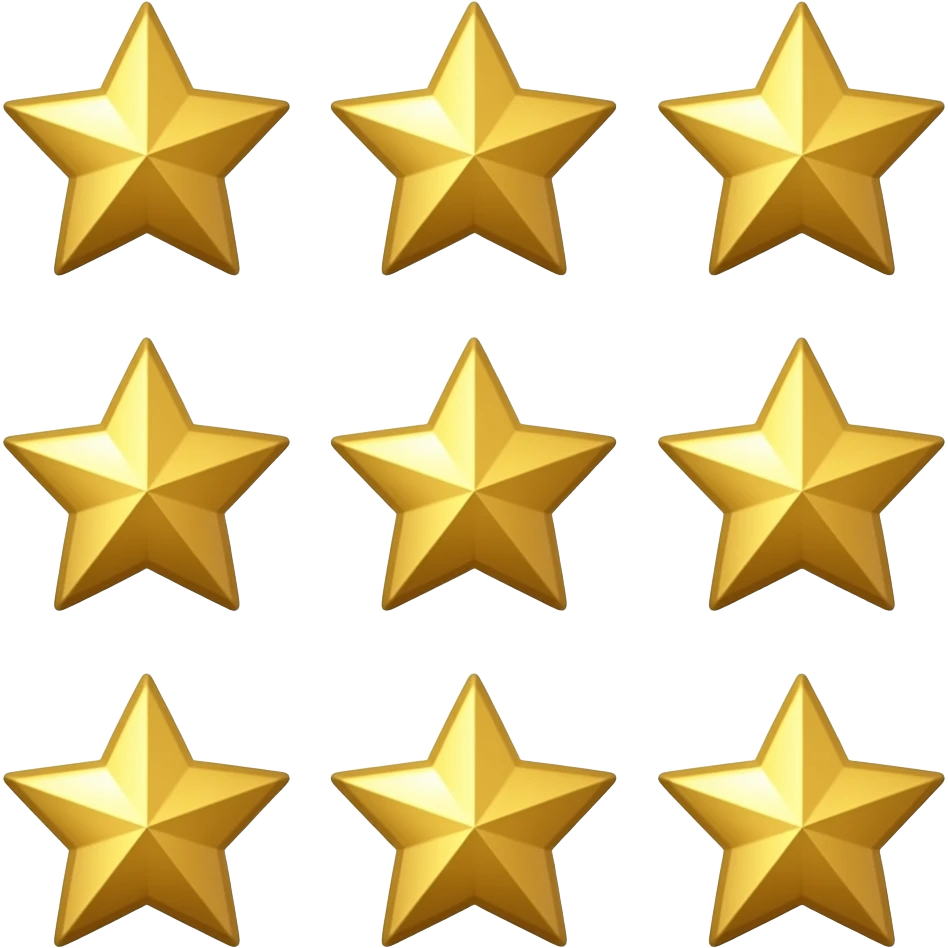 sheet of gold star stickers, elementary school reward stickers, metallic gold, grid layout, shiny foil, sticker sheet, white background, flat lay emoji