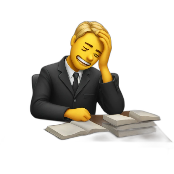 Law student stressed emoji