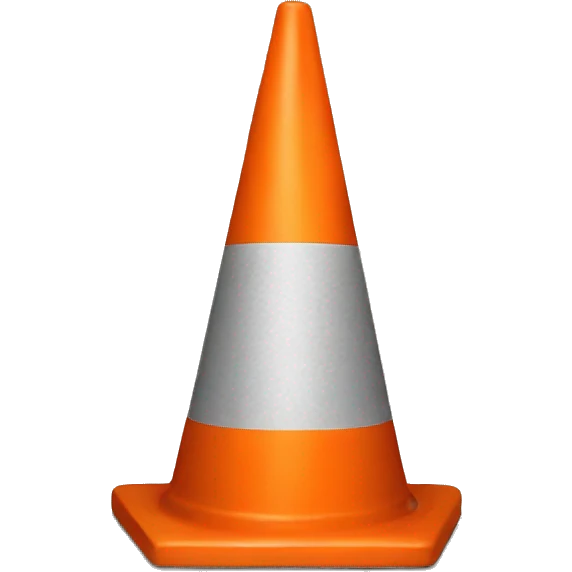 a traffic cone emoji