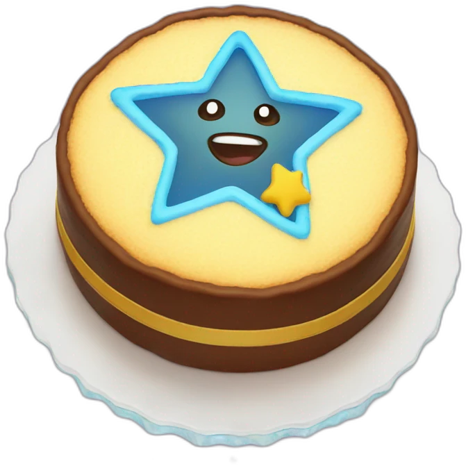 Star light cake emoji
