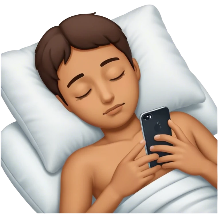 asleep on phone emoji