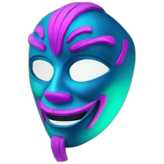 Masque néon emoji