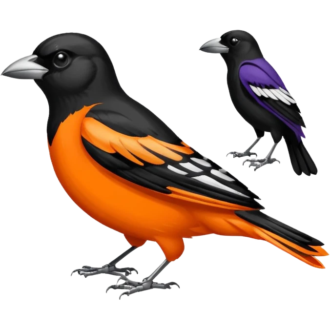 Baltimore Oriole and Baltimore Raven  logos emoji