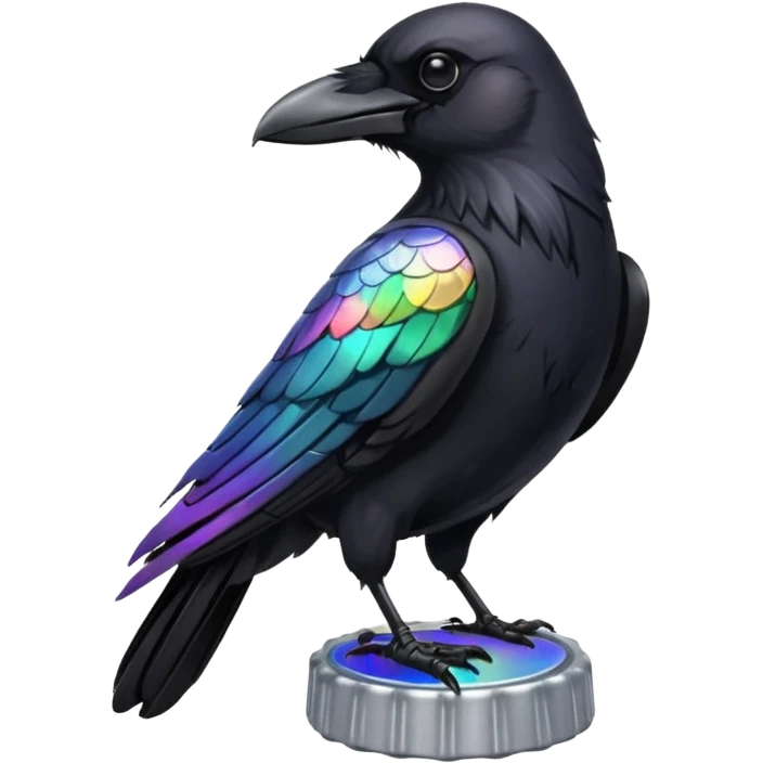Crow + bottle cap, Street Wildlife. emoji
