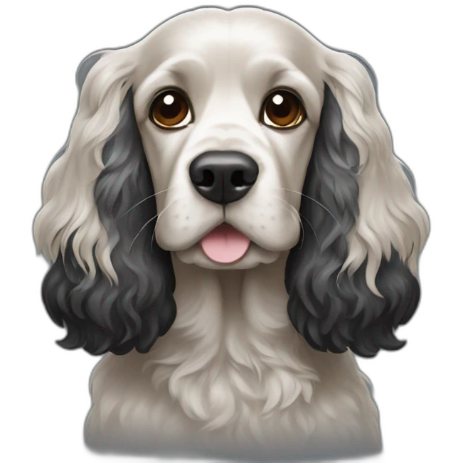 Black cocker spaniel emoji