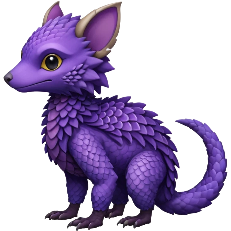 black Trico-hybrid-creature dark purple (full body) emoji