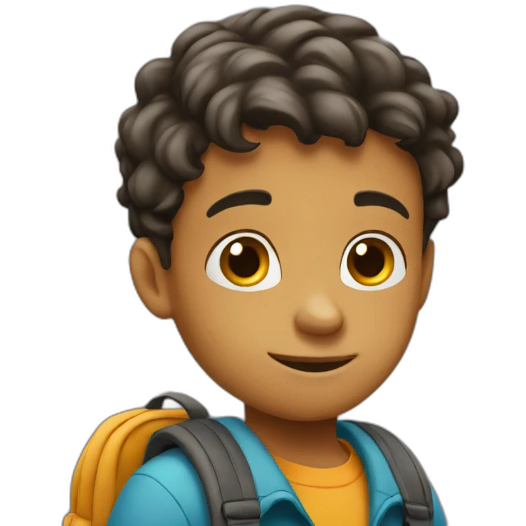 Boy go to school emoji