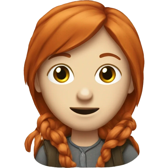 small purse worn by red head student emoji