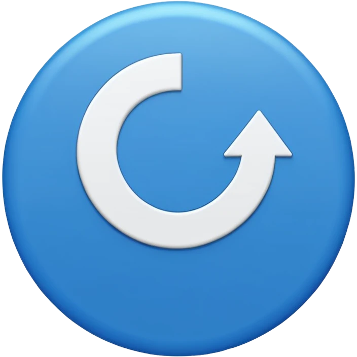 A blue circle entered by a white check mark emoji