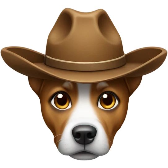 dog wearing cowboy hat emoji