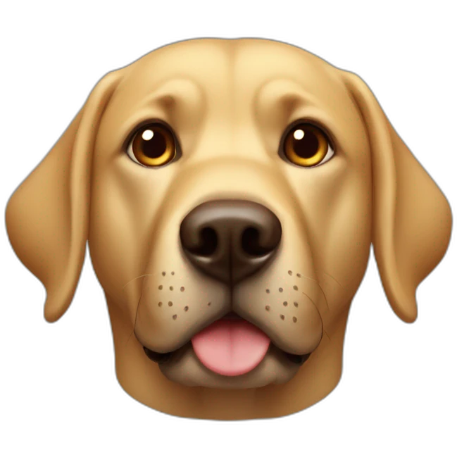 Stupid Labrador head emoji