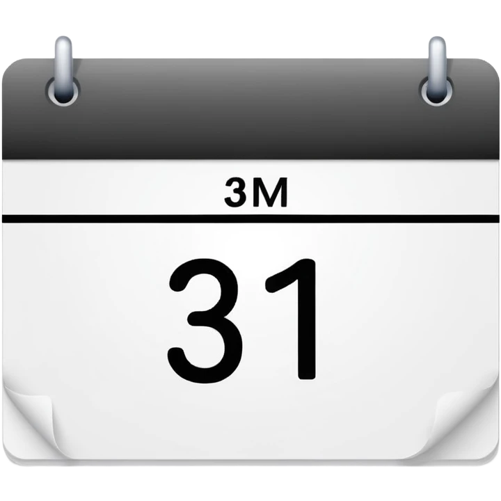 calendar with number 31 in the center emoji