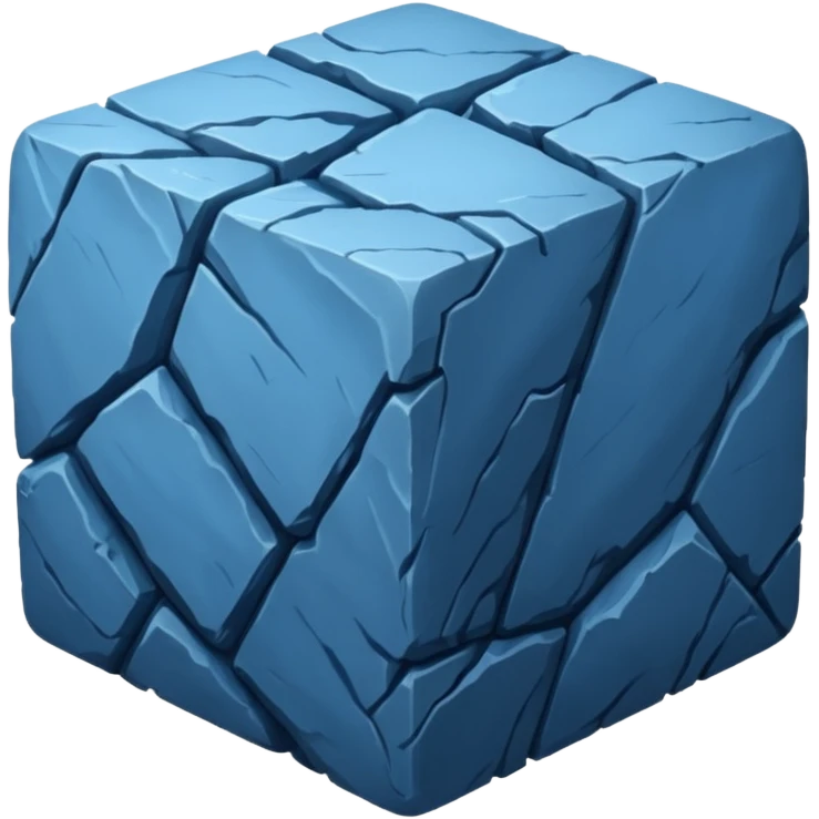 american-blue-intricate-stone-age-rocky-cube-shaped emoji