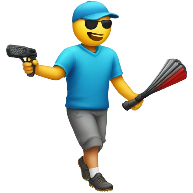Disc golf gun emoji