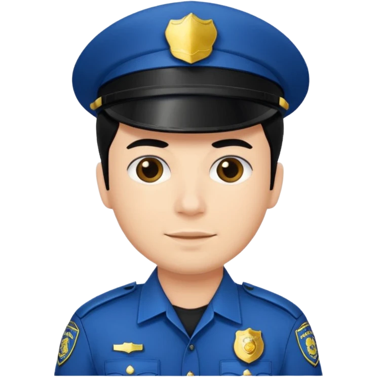 Polizist Emoji mann schwarze haare emoji