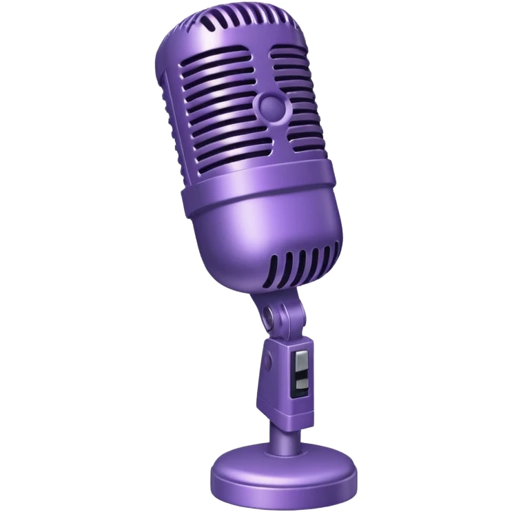 A pastel purple microphone emoji