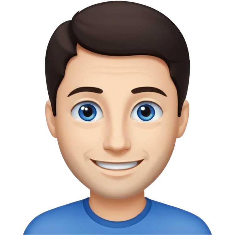 Yehuda Levi with blue eyes, dark brown hair emoji