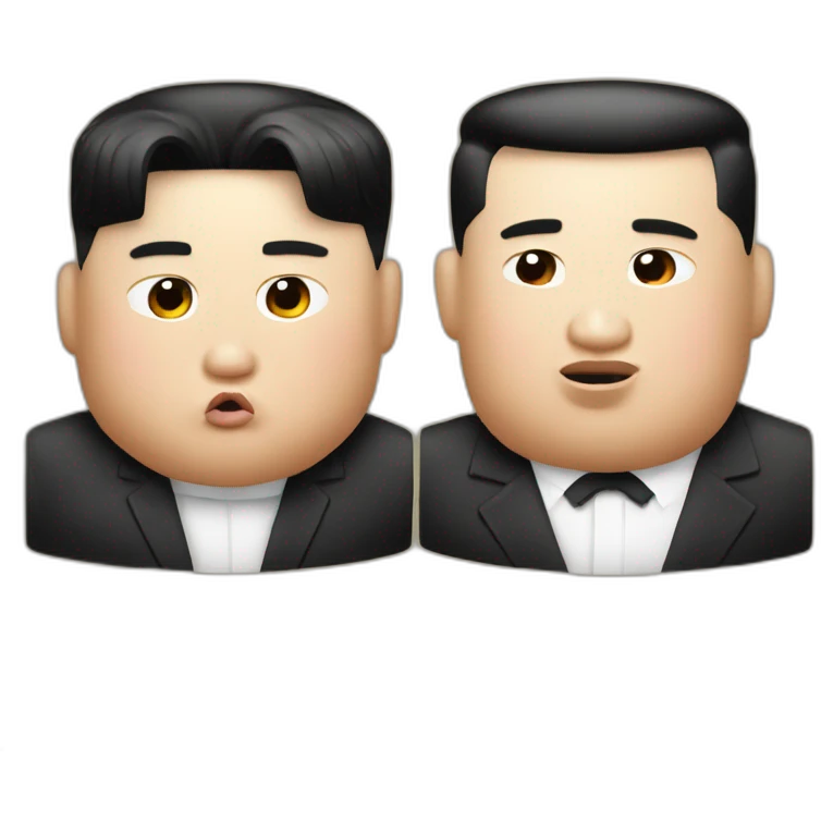 Kim jong un and trump drink vodka emoji