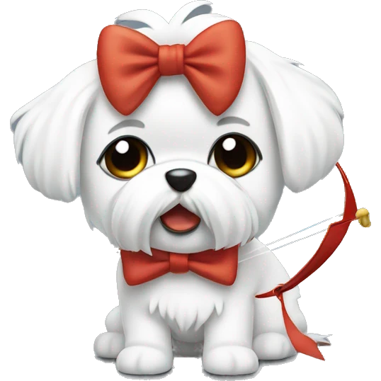 Yeah, small Maltese swearing a bow emoji
