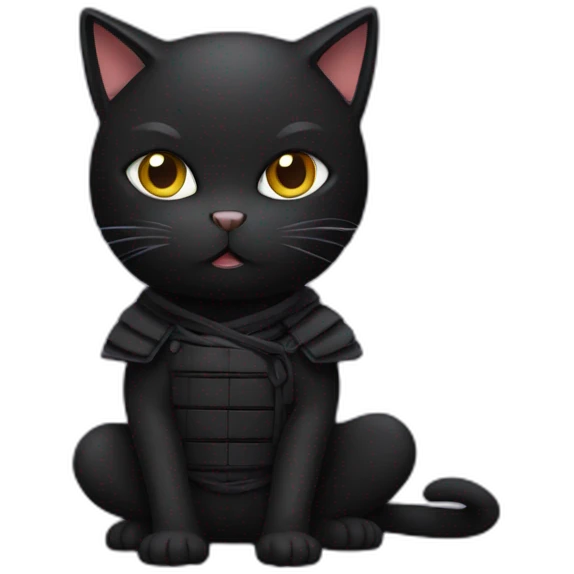 black ninja cat emoji
