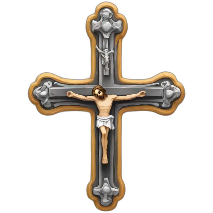 Crucifixo de prata vazio emoji