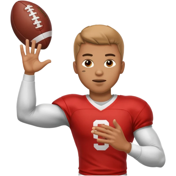 A football player throwing a football emoji