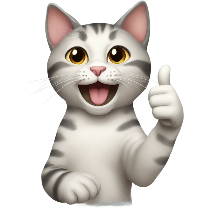 Cat thumbs up emoji