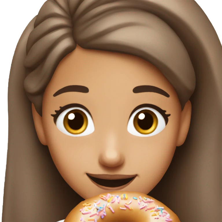 ariana grande eating donut emoji