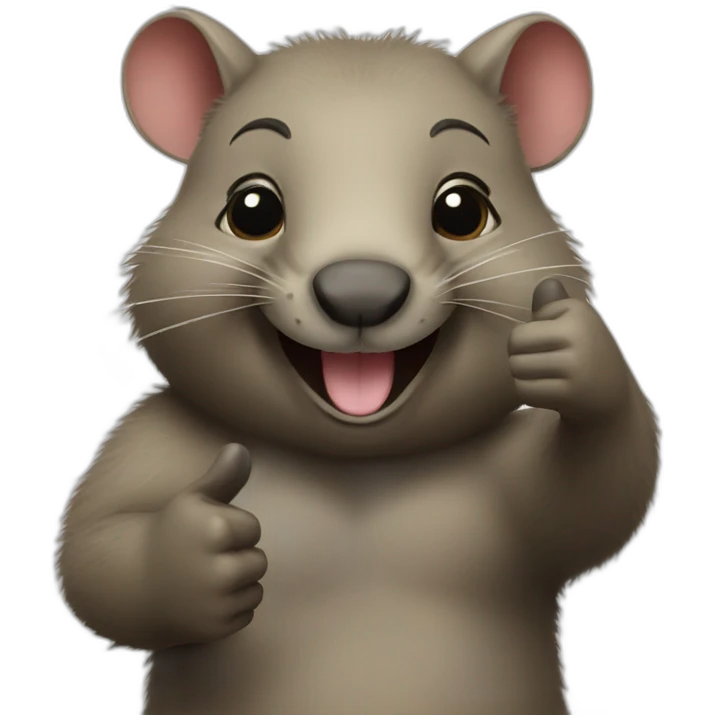 Wombat thumbs up emoji