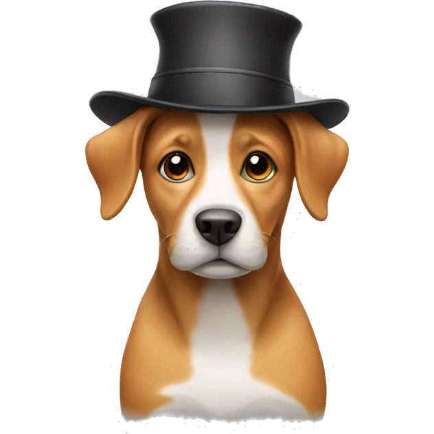 Dog with a hat  emoji