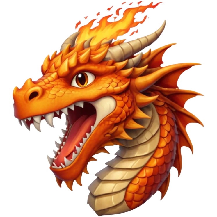 I need a character for an educational geography course in the style of a dragon that roars with fire emoji
