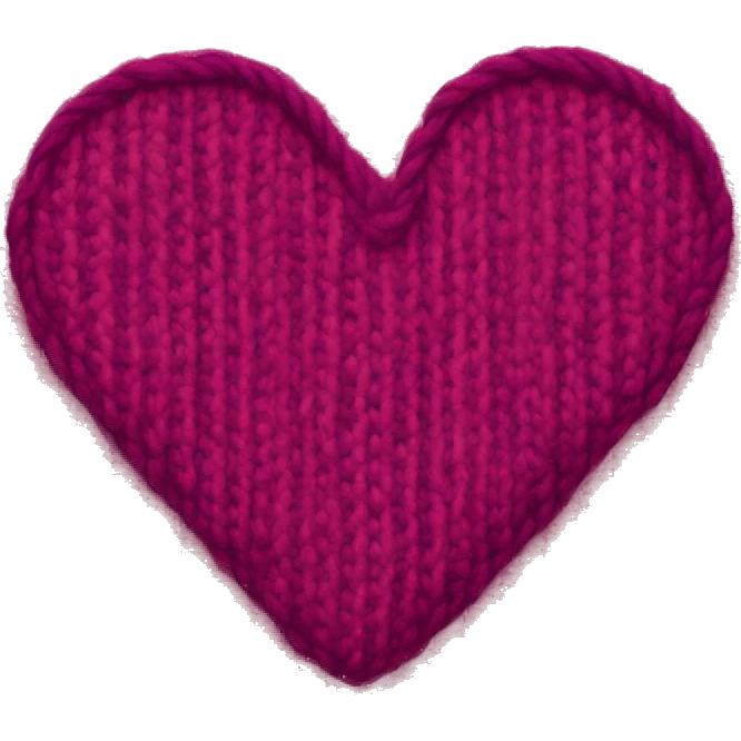 Knit heart emoji