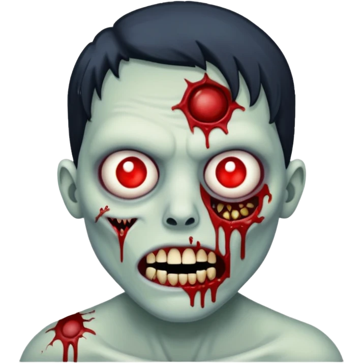 zombie with a sewn-up mouth emoji