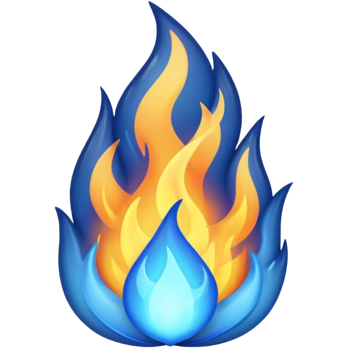 blue flame emoji