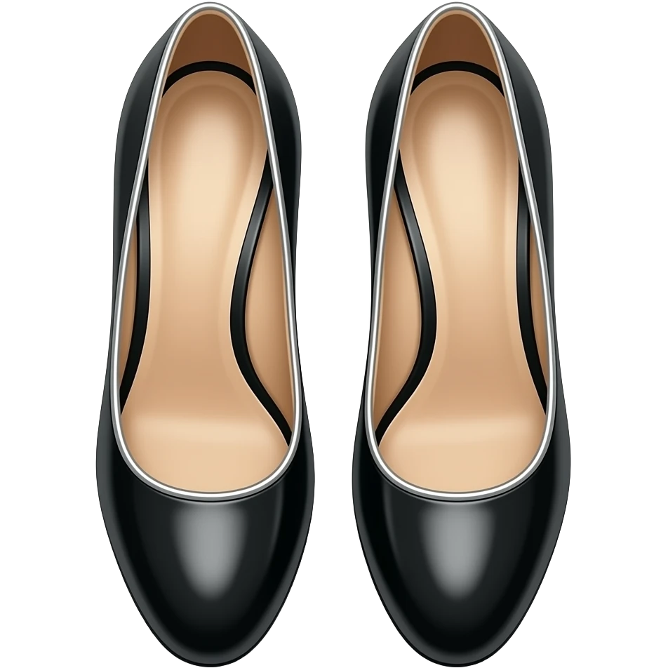 high heeled shoes top view emoji