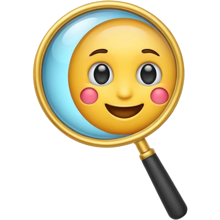 emoji with magnifying glass and black background emoji