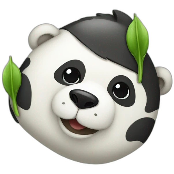 A panda bear mixed with a dinosaur emoji