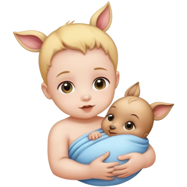 a jew baby with a halla emoji