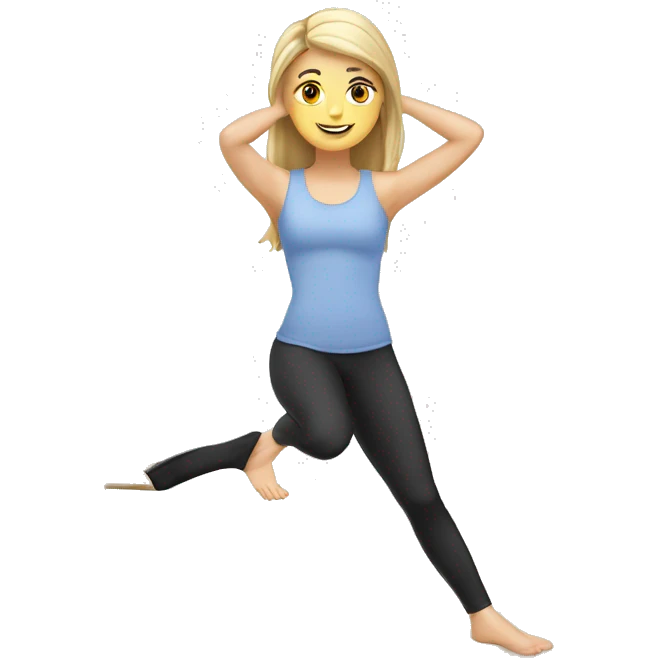 White Girl pilates pilates emoji