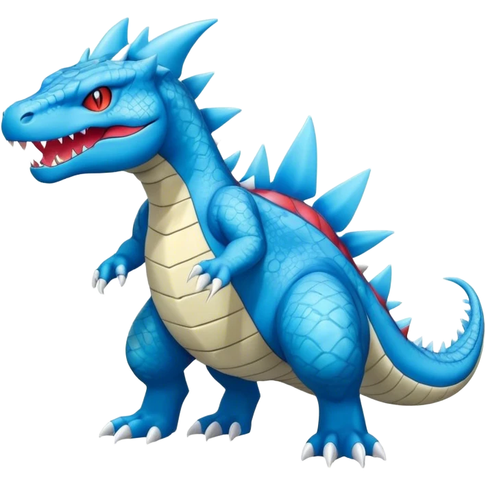 celestial salamence-Feraligatr-hybrid, full body emoji