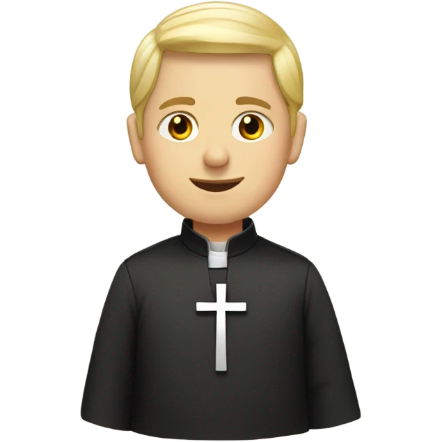 blond Vicar standing emoji