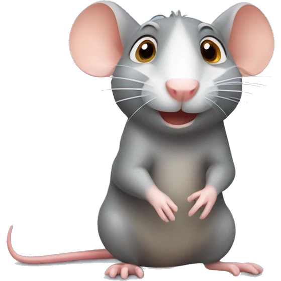Cute Ratatouille rat emoji