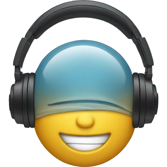 happy hommer with headphones emoji